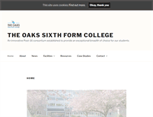 Tablet Screenshot of oaks6thform.co.uk